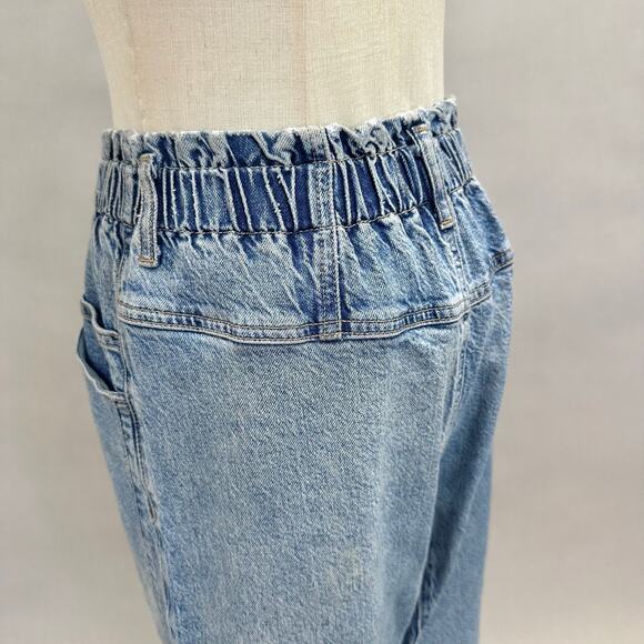 Powell Boyfriend Pull On Jeans Size Medium High Waist Paperbag - Picture 12 of 16